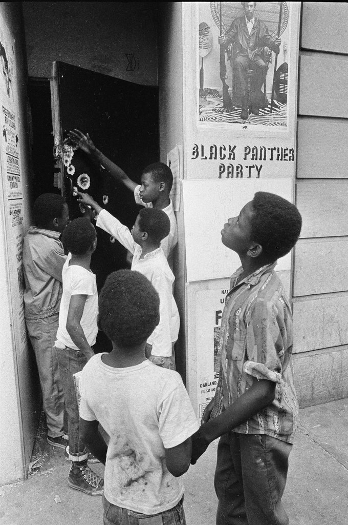 Aftermath of a police raid on Black Panther headquarters